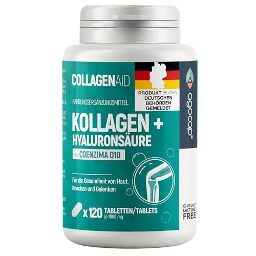 Kollagen Kapseln mit Hyaluronsäure & Coenzym Q10, 120 Stück von Agocap