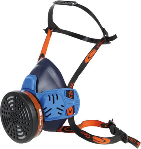 Atemschutz Halbmaske 762 aus natürlichem Silikon P3 - Atemschutzmaske aus blauem Silikon, bietet maximalen Schutz vor Gasen und Partikeln. Leicht und komfortabel mit Bajonett-Filteranschluss, ideal für gefährliche Arbeitsumgebungen.