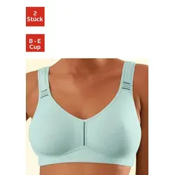 Produktbild T-Shirt-BH PETITE FLEUR, Damen, Gr. 80, Cup D, grün (mint, weiß)