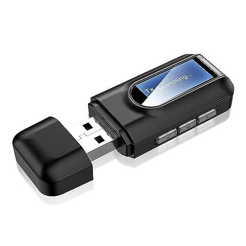 Nizirioo Bluetooth-Adapter 5.0: Kabelloser Transmitter 2-in-1, 3,5-mm-Klinkenstecker, USB für Auto, TV, PC, Musik, Kopfhörer, Lautsprecher, Plug and Play