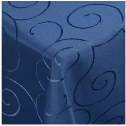 Kringel/Circle Tafeldecke 110 x 220 cm in blau von DecoHomeTextil