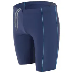 Aquarti Badehose Aquarti Herren Lange Badehose mit Kontrast-Paspel Jammer blau 3XL