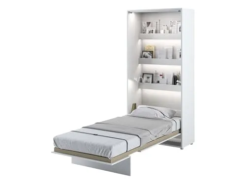 Mirjan24 Schrankbett Bed Concept, Vertikal, Weiß Hochglanz