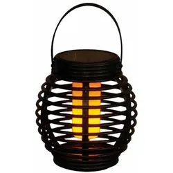 Anna's Collection Solar Laterne schwarz mit Flammeneffekt 15x15cm - Dekorative Solarlaterne mit integriertem Flammeneffekt für stimmungsvolle Abende im Garten oder auf der Terrasse. Das moderne Design und die einfache Handhabung machen sie zum idealen Blickfang im Außenbereich.