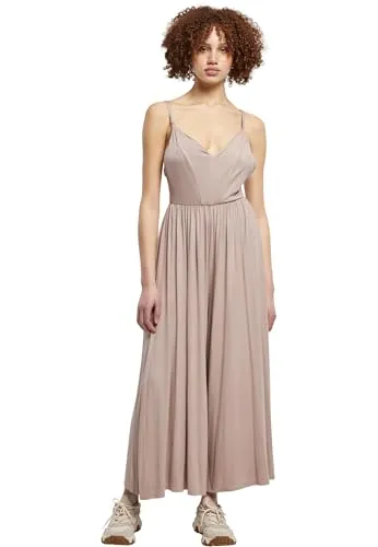 URBAN CLASSICS Damen Modal Spaghetti Jumpsuit in pink von Urban Classics