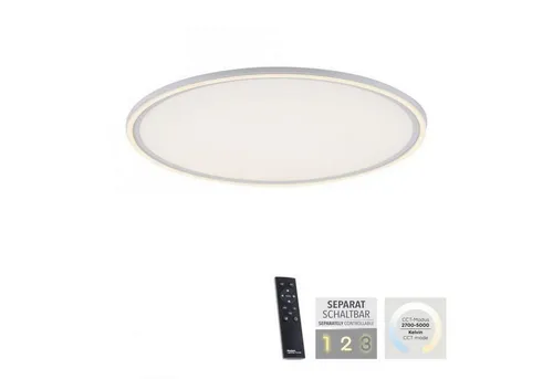 Licht-Erlebnisse Deckenleuchte TAVION, LED fest integriert, LED dimmbar Ø 60 cm rund Weiß 2700-5000 K warmweißes Licht 4900 lm
