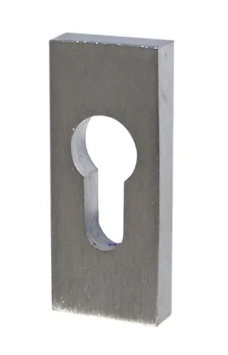 Edelstahl V2A Schutzrosette SR-5240 Rechteck Profilzylinder Schieberosette