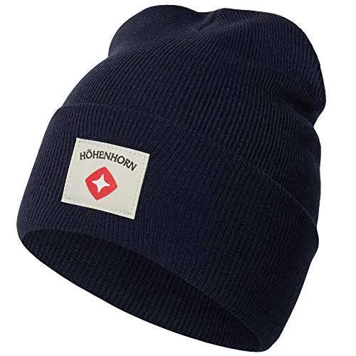 Höhenhorn Heelflip Knitted Beanie Unisex Herren Damen Dunkelblau