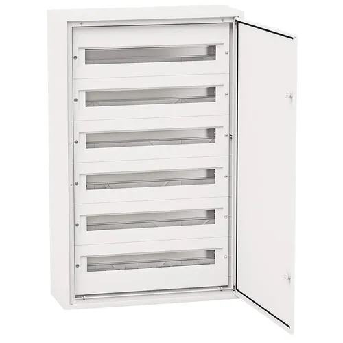 Verteilerkasten IP54 DARP-144 6x24 - Unterputz-Sicherungskasten mit 144 Modulen (6x24), Aluminiumtüren und Schutzart IP54, ideal für sichere Elektroinstallationen.