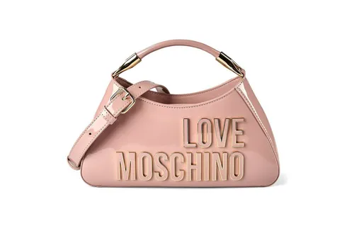 Love Moschino Enameled Logo Handtasche 27 cm pink TAS063747 - Elegante Handtasche von Love Moschino mit praktischem Magnetverschluss und Kreditkartenfächern. Hochwertiges Polyurethan und vielseitige Tragemöglichkeiten machen sie zum perfekten Accessoire für jeden Tag.