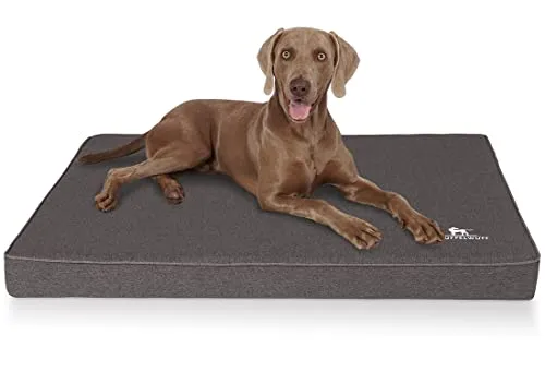 Knuffelwuff Hundematte Nantucket - Orthopädisch für optimalen Komfort - Tierbetten: Die orthopädische Hundematte mit 10 cm hohem Kern bietet Druckentlastung und Muskelentspannung, ideal für gesunde und gelenkkranke Hunde.