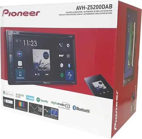 AVH-Z5200DAB Car-Multimedia-System - Modernes Car-Multimedia-System mit Bluetooth-Freisprechen für 2 Geräte, DAB+ Empfang und Unterstützung für Apple CarPlay und Android Auto – für ein vernetztes Fahrerlebnis.