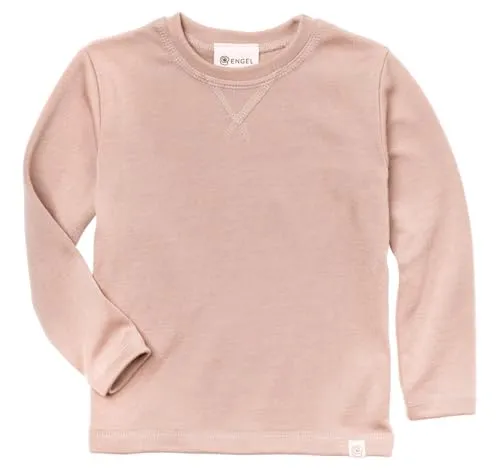 Engel | Warmes Kinder Sweatshirt | Jungen und Mädchen | 70% Wolle (Bio), 30% Seide (DE/NL/SE/PL, Numerisch, 92, Regular, Dusty Rose)