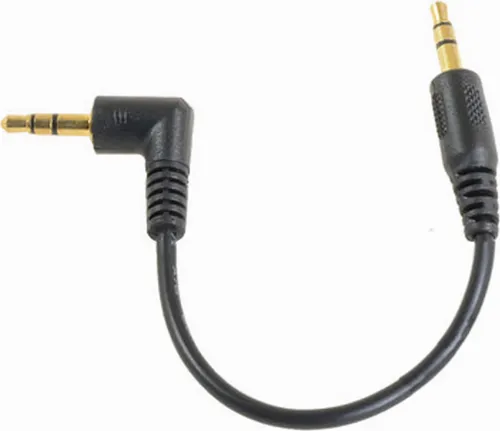 M16 Audio Adapter Kabel 30 cm – 3,5 mm Stereo Klinke Stecker auf Buchse, 90° abgewinkelt, für MP3, Handy & Auto