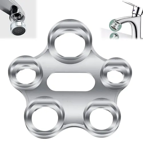 Tapvai Wasserhahn Schlüssel, 10 Größen, Zinklegierung, Perlatorschlüssel, Mischdüsenschlüssel, Wasserhahn Sieb Schlüssel Belüfter Schlüssel Werkzeug für M16 /M18 / M20 /M22 / M24 / M28 Strahlregler