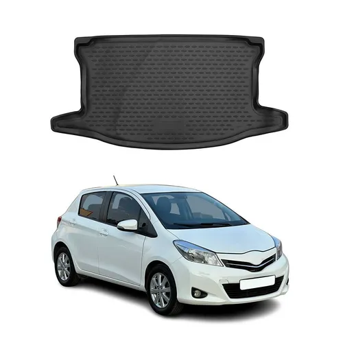 OMAC Kofferraumwanne für TOYOTA Yaris III (XP150) - Schwarz - Hochwertige TPE Kofferraumwanne, rutschfest und passgenau für den TOYOTA Yaris III, schützt Ihren Kofferraum vor Schmutz und Feuchtigkeit.