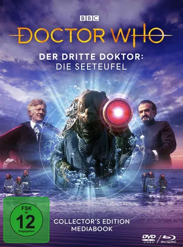 Doctor Who: Der Dritte Doktor - Die Seeteufel - Mediabook Edition (DVD & Blu-ray Combo) LTD. - Filme in limitierter Mediabook Edition, enthält spannende Abenteuer mit dem Dritten Doktor und ist ideal für Sammler und Fans.