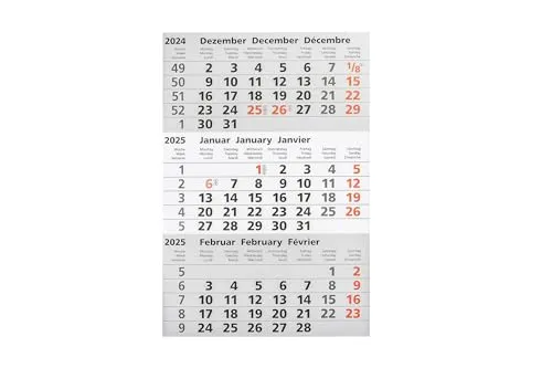 Kalendarium 2026 2027 - Kalender - Monatskalender - Tischkalender - Stehkalender - Ausstellkalender - Bürokalender - Kalenderblock - Metall magnetisch – Made in Germany