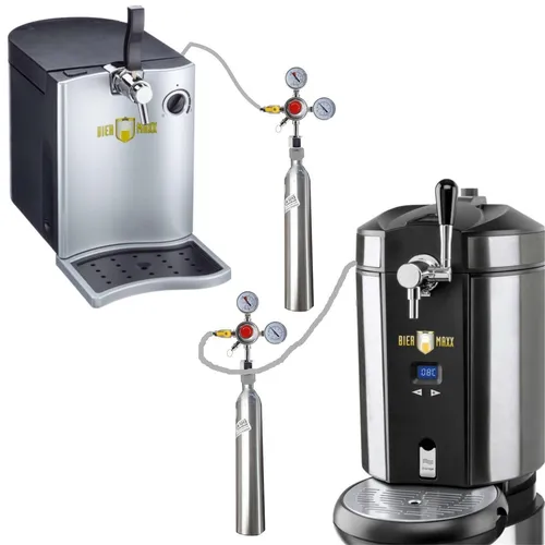 Umbausatz Komplettset Biermaxx Koenig1880 - Zapfanlagenset mit 425g Soda Zylinder und Druckminderer, ideal für eine perfekte Bier- und Wasserperlage ohne Garantieverlust.