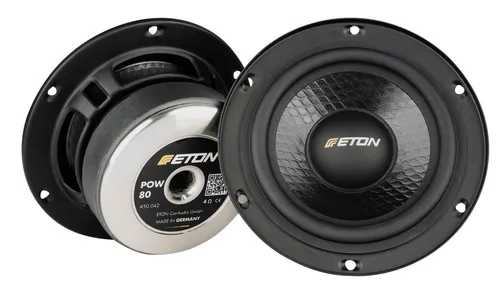 ETON POW 80 – Klangstarker Mitteltöner für Auto Lautsprecher - Car-HiFi-Lautsprecher mit 80 mm (3“) Durchmesser und kräftigem Ferrit-Magneten für präzisen und dynamischen Klang – ideal zur Erweiterung von ETON 2-Wege Systemen auf 3-Wege.