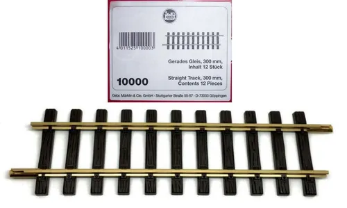 LGB Gleise-Set 10000 - Gerades Gleis 300 mm, ideal für Modelleisenbahnen und ab 15 Jahren geeignet