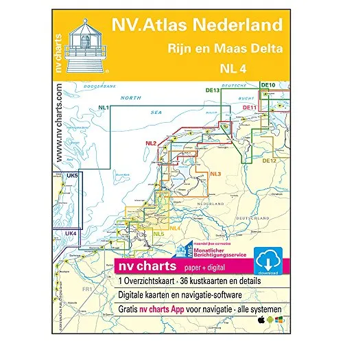 Niederlande, Satz NL 4 - Rhein und Maas-Delta (NV. Atlas Kombipack)