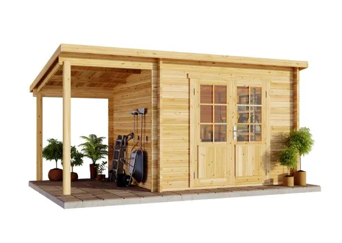 Alpholz Gartenhaus Maria mit Schleppdach, 450x275 cm