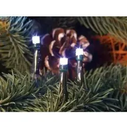 LED Mini-Lichterkette 35er warmweiß / grün ein Strang innen 09267 - Grün