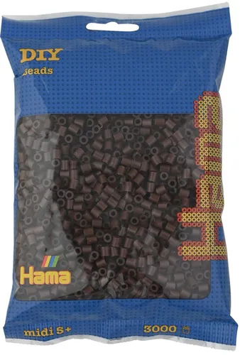 HAMA Bügelperlen midi braun 3.000er Beutel von Hama