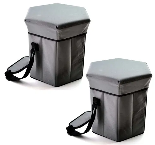 HAC24 Thermobehälter Kühltasche & Hocker Camping Picknick Kühlbox Eisbox Campinghocker, (2-tlg), inkl. Schultergurt Belastbar bis ca. 80 kg