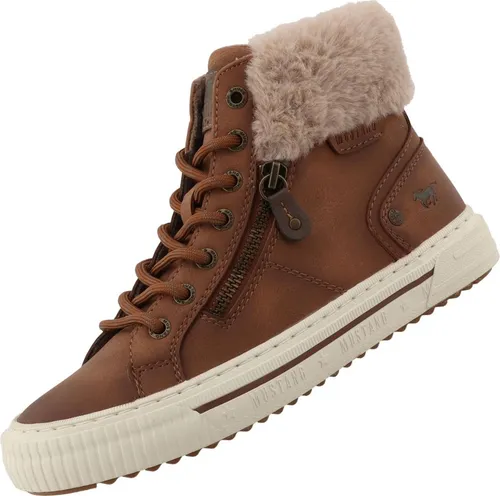 Mustang Damen High Top Sneaker Braun