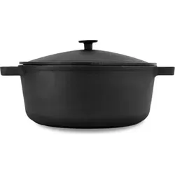 Gusseisen Topf 6L - Ideal zum Brotbacken - Kasserolle aus Gusseisen, perfekt für Gasgrill, Backofen und Induktion. Der Topf benötigt ein Einbrennen für optimale Nutzung und hat eine langlebige, raue Oberfläche.