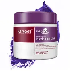 Karseell Haarmaske Purple - Intensivpflege für blondiertes Haar 500ml - Die Karseell Haarmaske Purple sorgt für strahlendes Blond und neutralisiert unerwünschte Gelbtöne. Ideal für blondiertes und graues Haar, bietet sie intensive Pflege und verleiht seidigen Glanz – für ein frisches Salongefühl zu Hause.