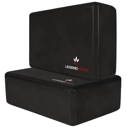 Legendwerk® 2x Yoga Block robust und rutschfest von Legendwerk