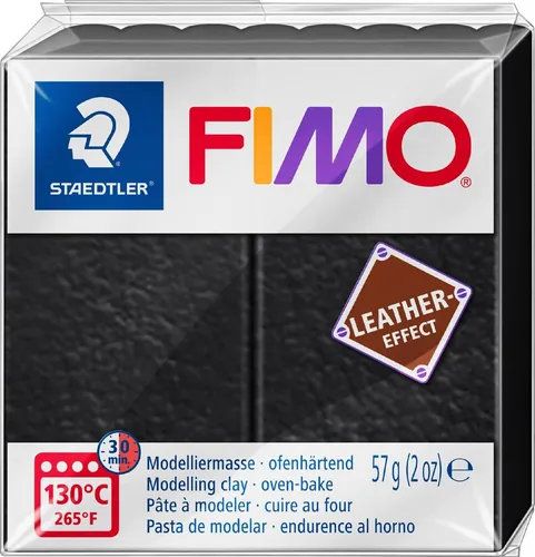 FIMO leather-effect schwarz 57 g