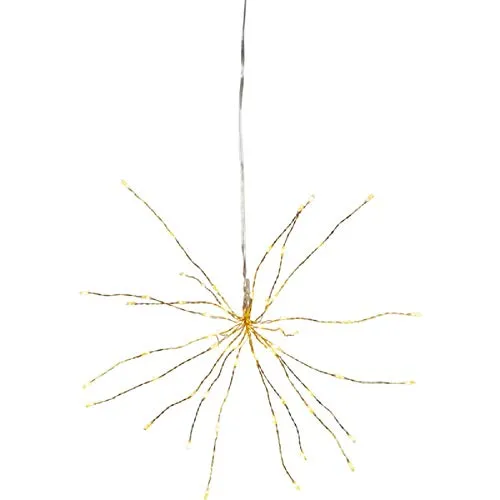 Star Firework 3D-LED-Hängestern, Kunststoff, Messing, ca. 26 x 26 cm