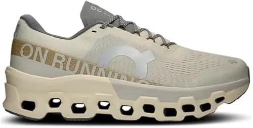 On Men's Cloudmonster 2 Sneaker, Cream/Ice, 44 EU