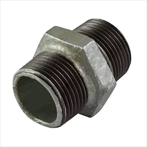 Stabilo-Sanitaer Doppelnippel 1/2 Zoll DN15 Rohrnippel Temperguss Fitting Gewindefitting Tempergussfitting Rohrfitting