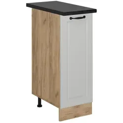 Vicco Apothekerschrank R-Line, Weiß Landhaus / Goldkraft Eiche, 30 cm