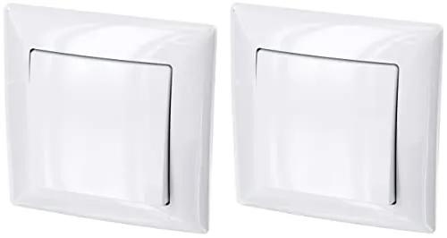 2er Pack, Unterputz Ein-/Ausschalter, Steckklemme, All-in-One, Serie G1 reinweiß