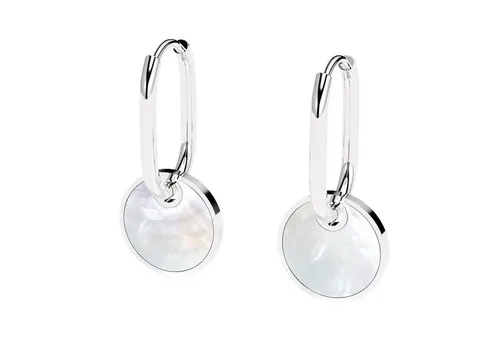 THIORA Paar Creolen Pearl Oasis, Silber mit Perlen von THIORA