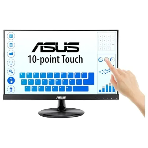 ASUS VT229H - 21,5 Zoll Full-HD Touch Monitor, 10-Punkt Multi-Touch, flimmerfrei und blaulichtreduziert für ein angenehmes Seherlebnis