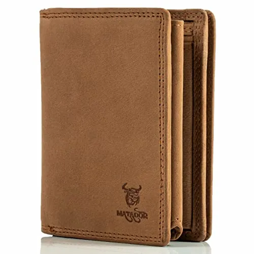 MATADOR Herren Brieftasche Leder #Toronto - Eleganter Geldbeutel mit RFID Schutz - Kreditkartenhüllen für Herren: Handgefertigte Brieftasche mit 13 Kartenfächern, Kleingeldfach und TÜV-zertifiziertem RFID Schutz für maximale Sicherheit.
