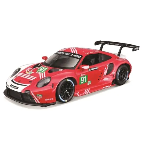 Bburago Race Porsche 911 RSR LeMans '20 1:24 Modellauto - Modellfahrzeuge: Detailgetreues 1:24 Modell des Porsche 911 RSR LeMans '20, perfekt für Sammler und Kinder ab 3 Jahren, mit beweglichen Türen und originalgetreuem Interieur.