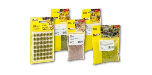 NOCH 60771 Bodengestaltungs-Set Wiese - Natürliche Farben für realistische Wiesen und Felder, ideal für Modelleisenbahnen und Landschaftsgestaltung