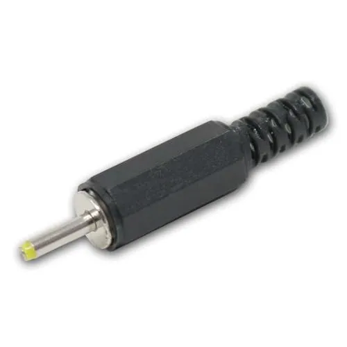 world-trading-net DC-Stecker 2,5 x 0,7 mm mit Knickschutz und Lötanschluss – Kunststoffhülse zum Aufschrauben – ideal für Reparatur und DIY-Projekte