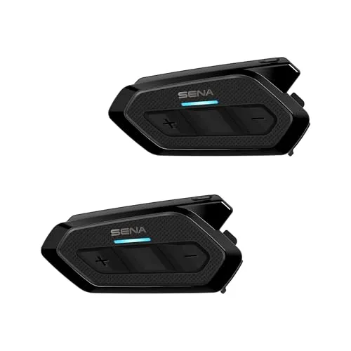 Sena Headset Spider RT1 Doppelset - Motorrad-Headset mit One-Click-to-Connect Mesh IntercomTM, ideal für Kommunikation bis 2 km im Freien, handsfree-fähig und Bluetooth® 5.1 für einfache Smartphone-Kopplung.