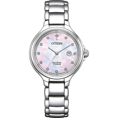 Citizen EW2680-84Y Eco-Drive Damenuhr 31mm - Armbanduhr für Damen mit Eco-Drive Technologie, wasserdicht bis 10 ATM und stilvollem Titanarmband – ideal für jeden Anlass.