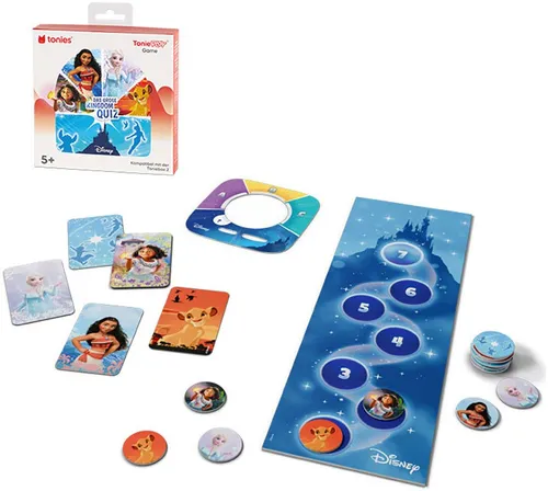 tonies Hörspiel-CD Disney: Das große Kingdom-Quiz - Interaktives Quizspiel für Kinder ab 5 Jahren, mit über 500 Fragen zu beliebten Disney-Filmen und Charakteren – ideal für spannende Familienabende!