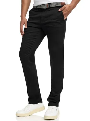 Indicode Herren Eary Chinohose Stretchhose | Chino Herrenhose Super Stretch Stoffhose Black, 29/32